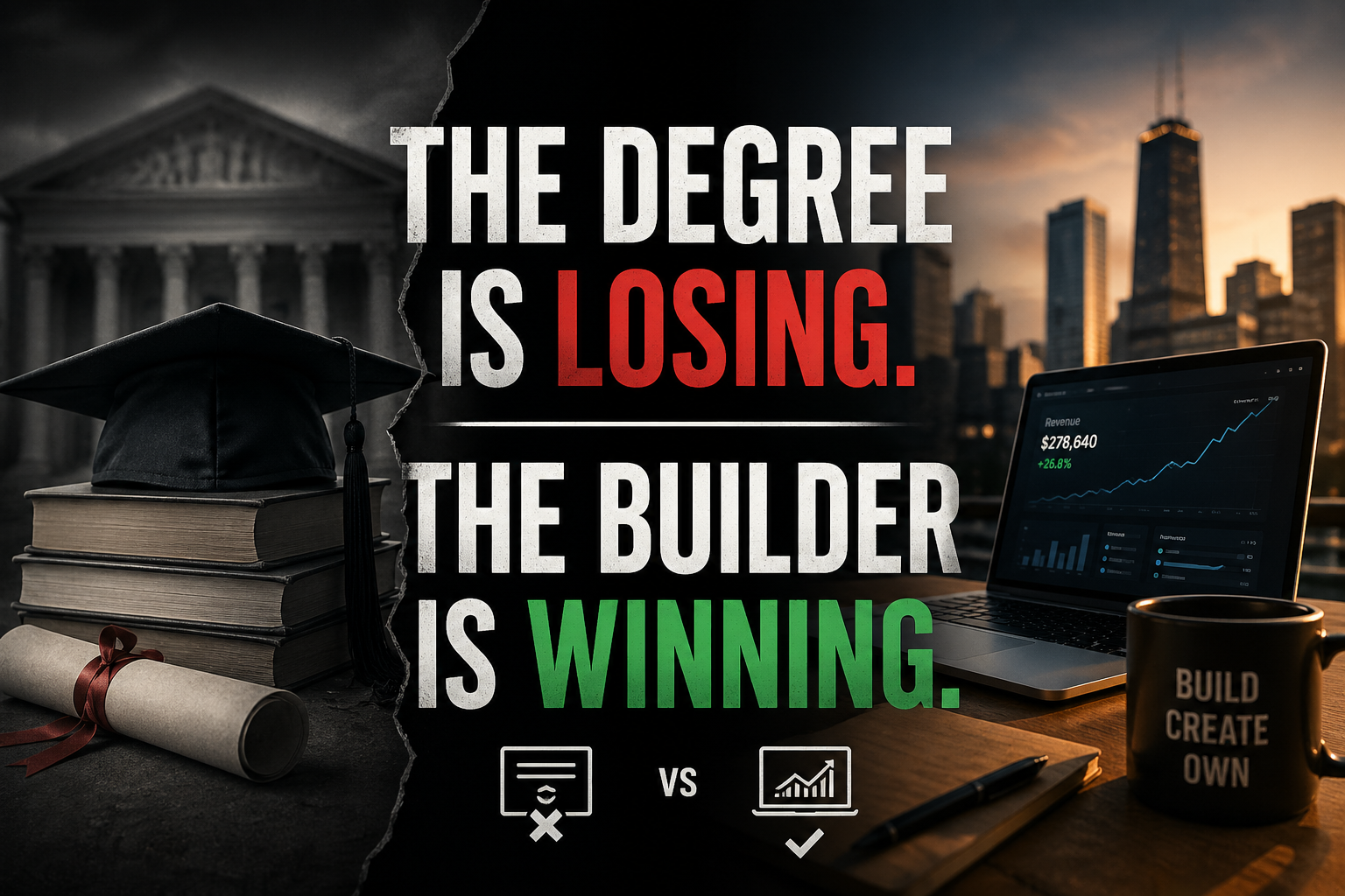 The Degree Is Losing. The Builder Is Winning.